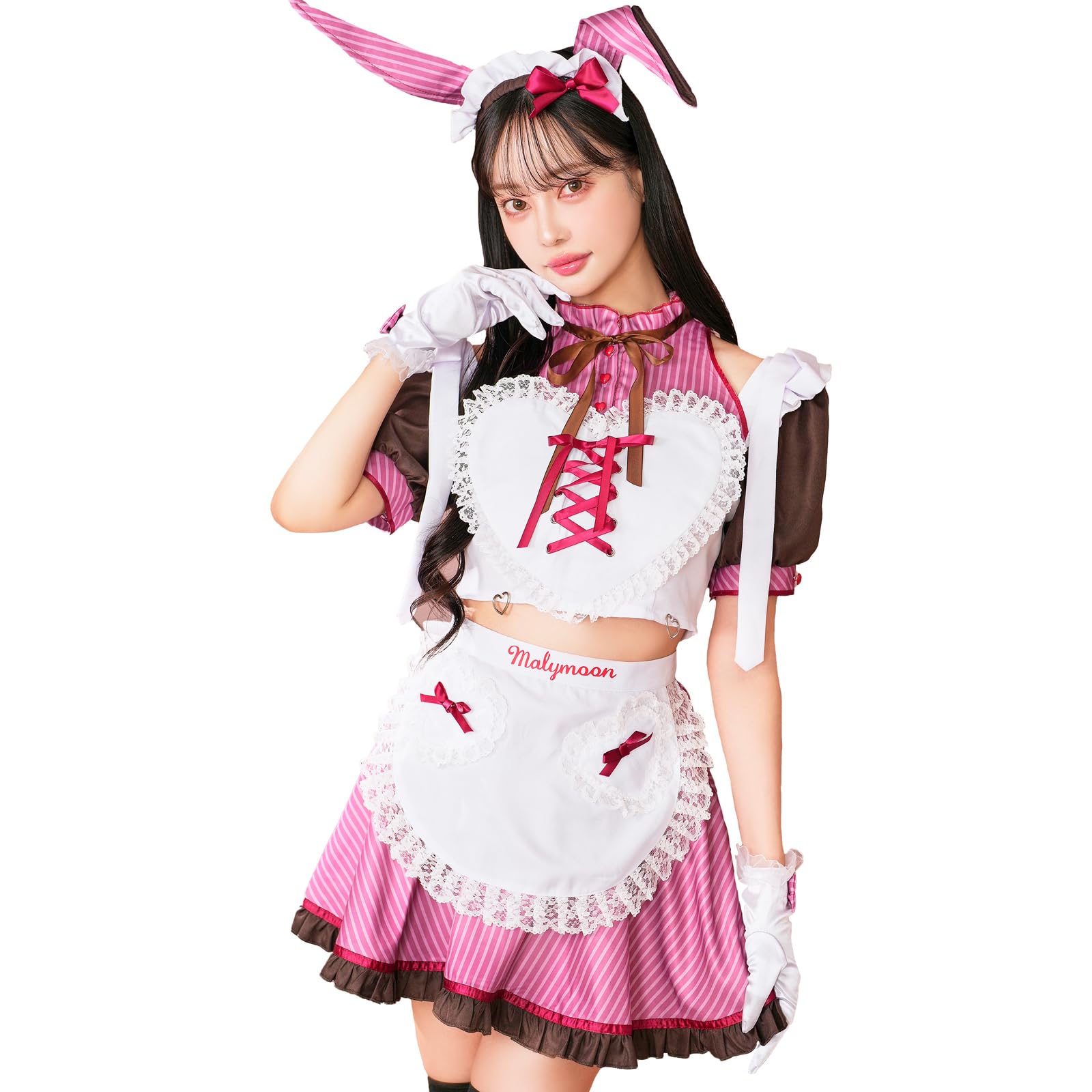 Malymoon ピンク メイド服セット Malymoon ピンク メイド服セット Amazon.co.jp: [Malymoon